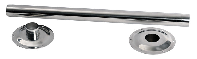 Bordben i poleret AISI 316 rustfrit stål, 670 mm