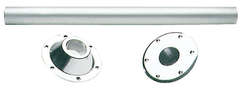 Bordben i anodiseret aluminium, 700 mm, Ø60 mm