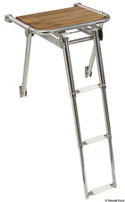 TL badeplatform 45 × 39 cm med skjult 3-trins teleskopstige