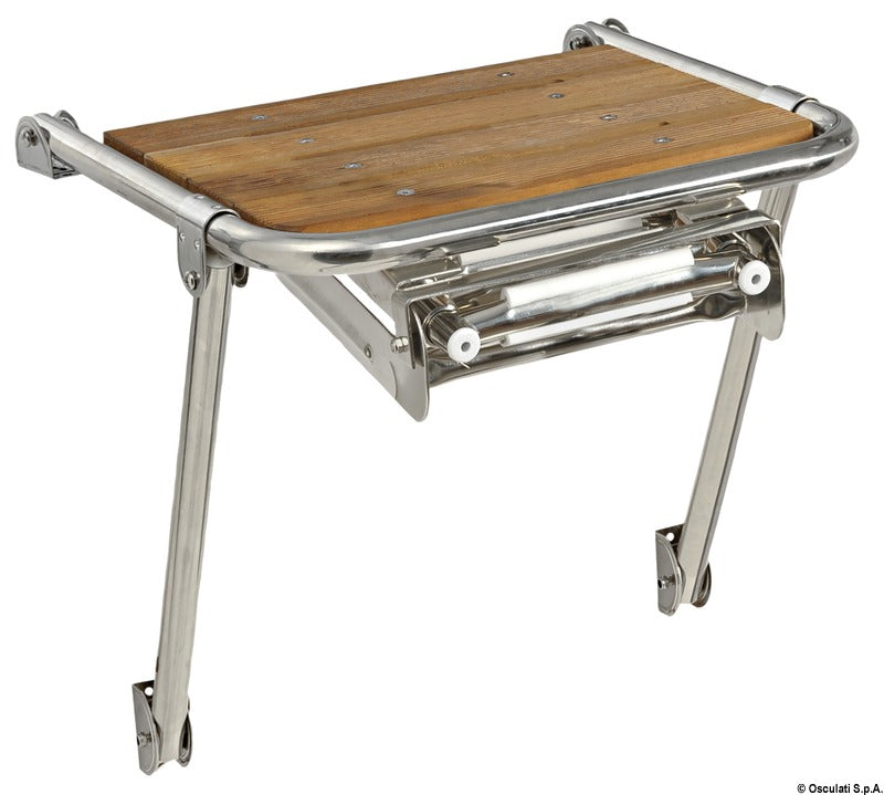TL badeplatform 45 × 39 cm med skjult 3-trins teleskopstige