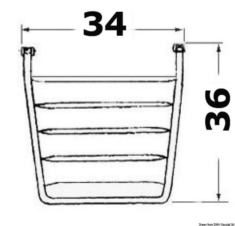 Mini badeplatform 36 × 34 cm uden stige