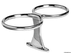 Kopholder til 1 glas eller kop i spejlpoleret AISI 316 rustfrit stål, skruemontering, maks. Ø 70 mm