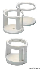 Swing-Out udklappelig glas-, kop- og dåseholder, 1/2 kopper eller dåser, hvid