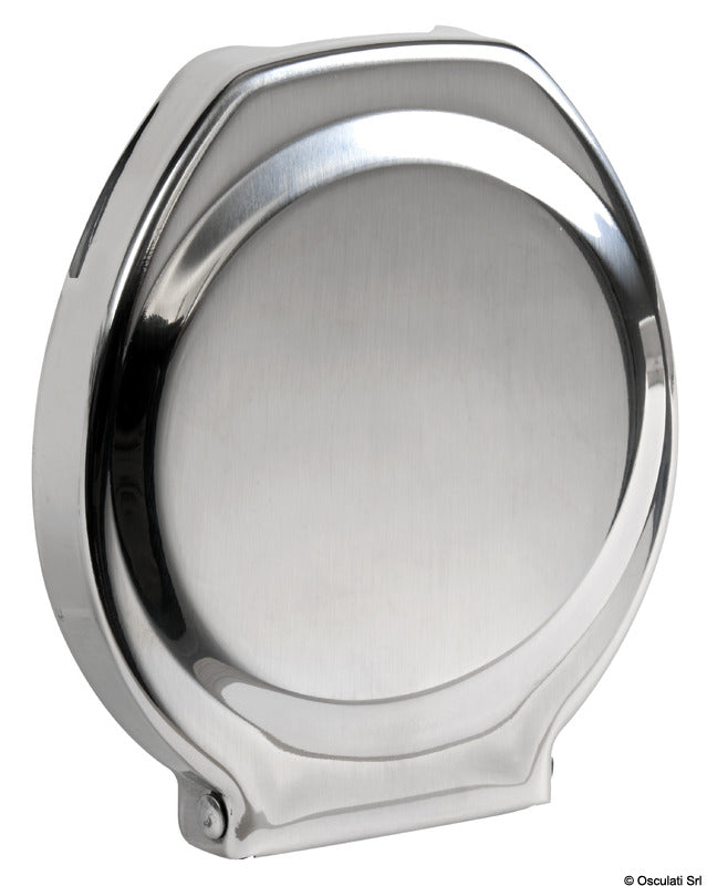 Foldbar glas- og dåseholder i poleret rustfrit stål, 107 × 91 × 14 mm
