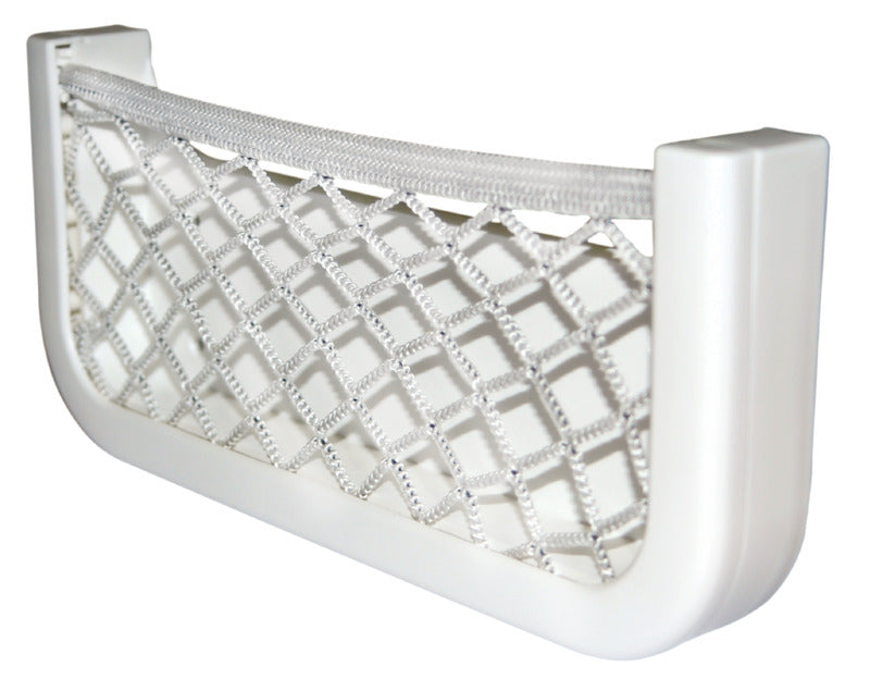Opbevaringsnet med ABS-ramme, hvid, 250 × 115 × 30 mm