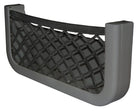 Sort opbevaringslomme med elastisk nylonnet, 250 x 115 x 30 mm