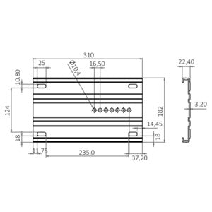 Osculati piedestal med drejelig glidesko 450/620 mm