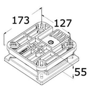 Rotations- og aftagelig base Osculati