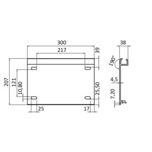 Slide kit for pedestal fast Ø 80 mm Osculati