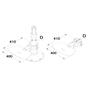 Foldbart fodstøttebræt Osculati