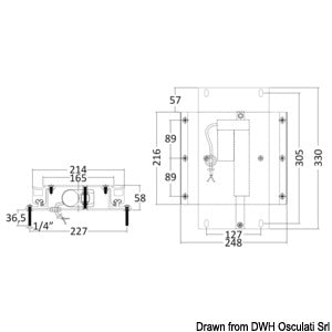 Osculati elektrisk glideskinne til sæder 12 V