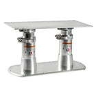 Tri-teleskopisk bordstativ i anodiseret aluminium med gasfjeder, Giant Twins med dobbelt søjle, base 615 × 300 mm