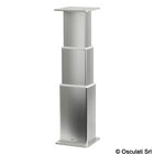 Noval SQUARE-ALU 3-trins elektrisk bordben i anodiseret aluminium, 12 V