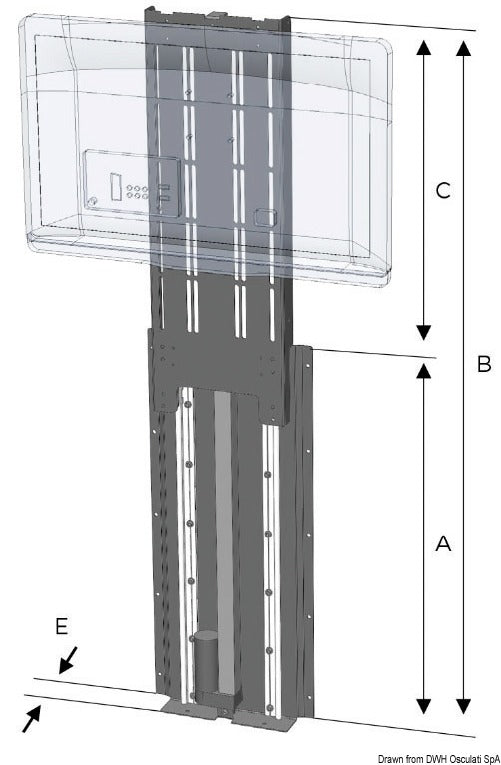 UP-DOWN TV-lift 750 mm 12 V Noval