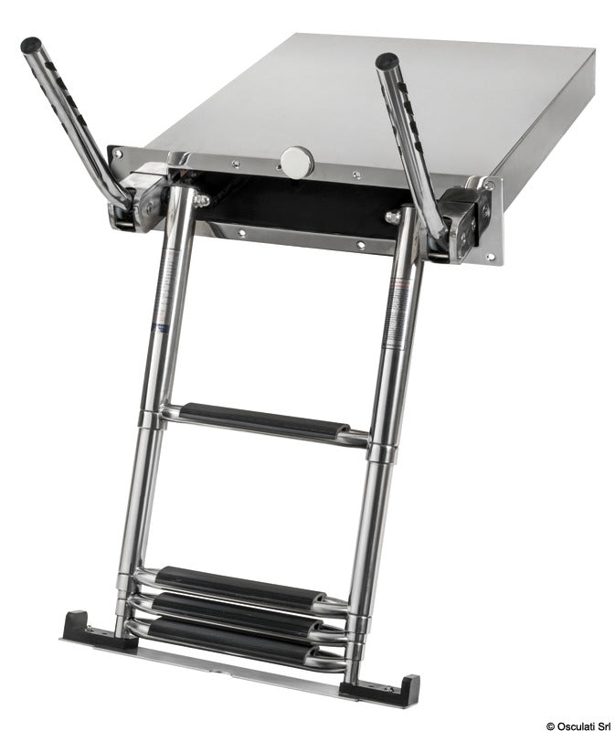 Douglas marine 4-trins teleskopisk indbygningsstige AISI316 EasyUp