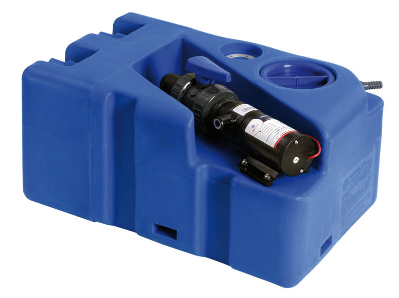 Sortvandstank med macerator, 12 V, 50 l