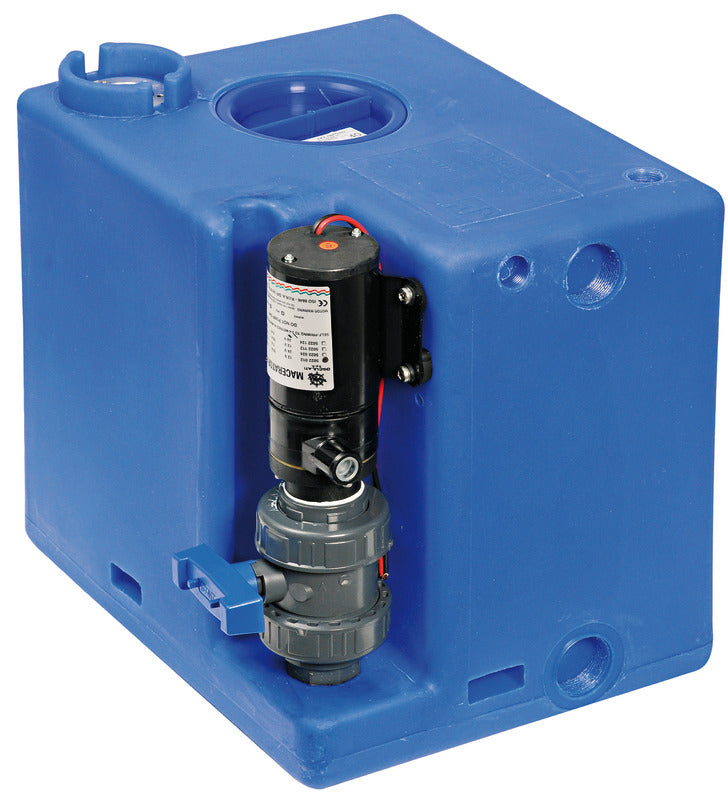 Spildevandstank med indbygget macerator, 12 V, 52 l