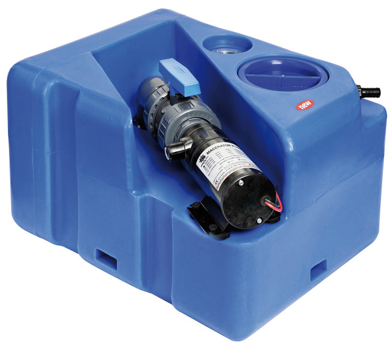 Sortvandstank med vandret maceratorpumpe, 40 l, 12 V