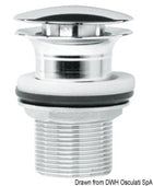 Vaskafløb push-pull i forkromet messing – 1 1/4", 75 mm