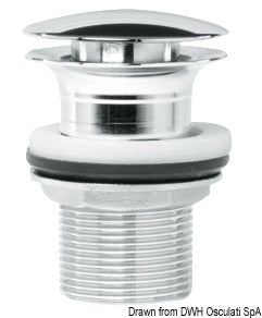 Vaskafløb push-pull i forkromet messing – 1 1/4", 75 mm