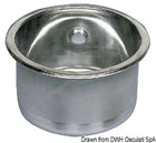 Rund vask i spejlpoleret rustfrit stål, Ø 285 × 180 mm