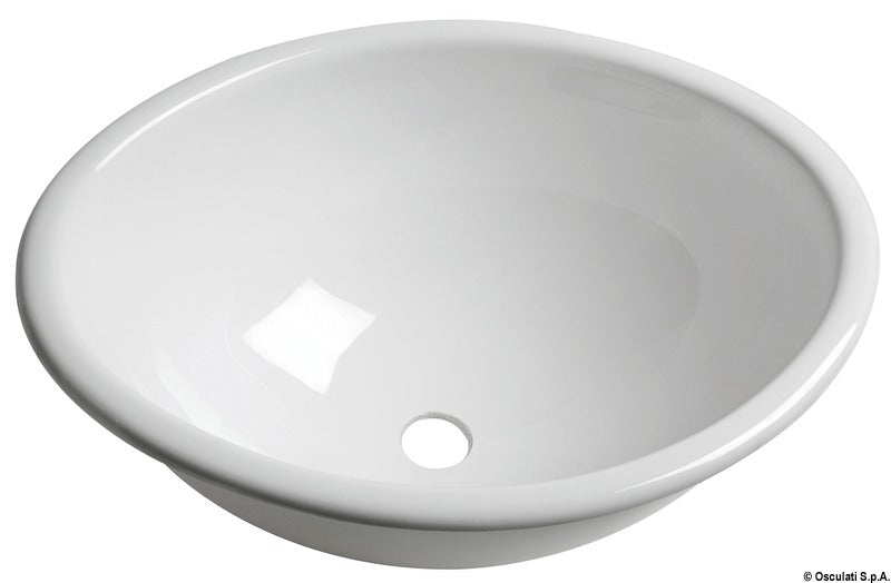 Oval håndvask i plexiglas 370 × 290 × 150 mm