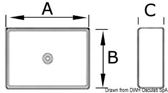 Square keramisk håndvask i hvid 400 × 300 × 130 mm