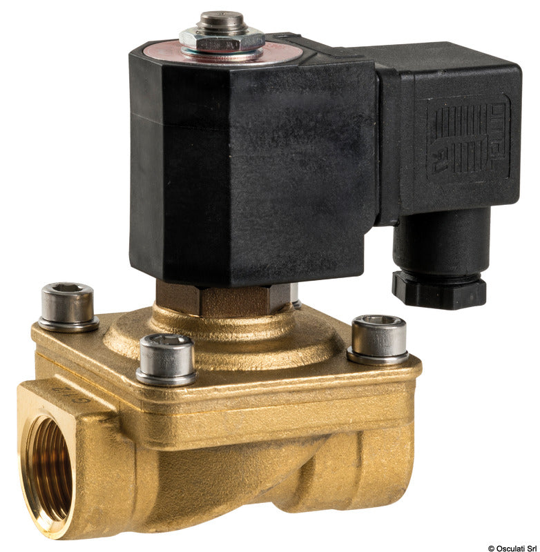 Solenoideventil messing 1/2" 24 V Osculati