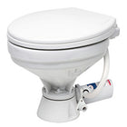 Elektrisk marine-toilet med stor porcelænsskål og soft-close-plastsæde, 12 V