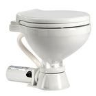 Compact elektrisk marintoilet med soft-close plastsæde, 12 V