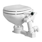 Manuelt marinetoilet Compact med hvidlakeret træsæde