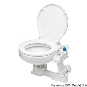 Super Compact manuelt toilet træ sæde Osculati