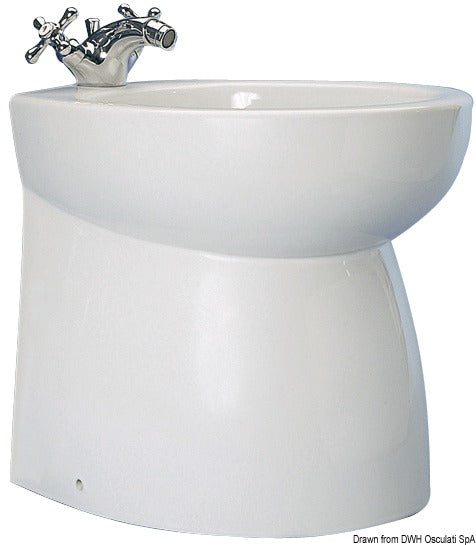 SILENT keramisk marinebidet, høj model, lige bagside