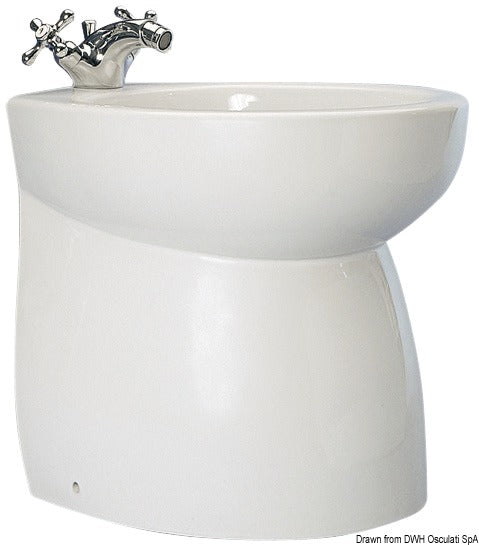 SILENT keramisk bidet, høj model med affaset bagprofil