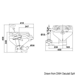 Jabsco manuelt toilet