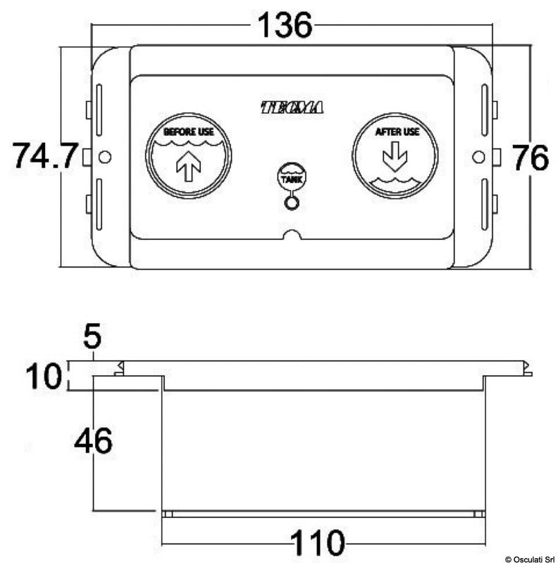 TECMA All-in-One SFT kontrolpanel med 2 knapper