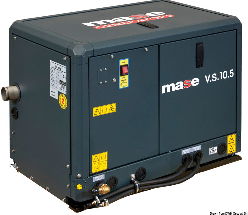 Mase VS 10.5 variabelhastigheds marinedieselgenerator, 10,5 kW
