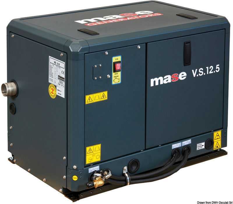 MASE VS.3 marinedieselgenerator VS 12.5 med variabelt omdrejningstal