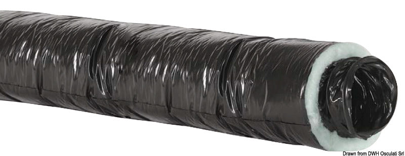 Isoleret fleksibel luftkanal til aircondition, Ø 102 mm x 10 m