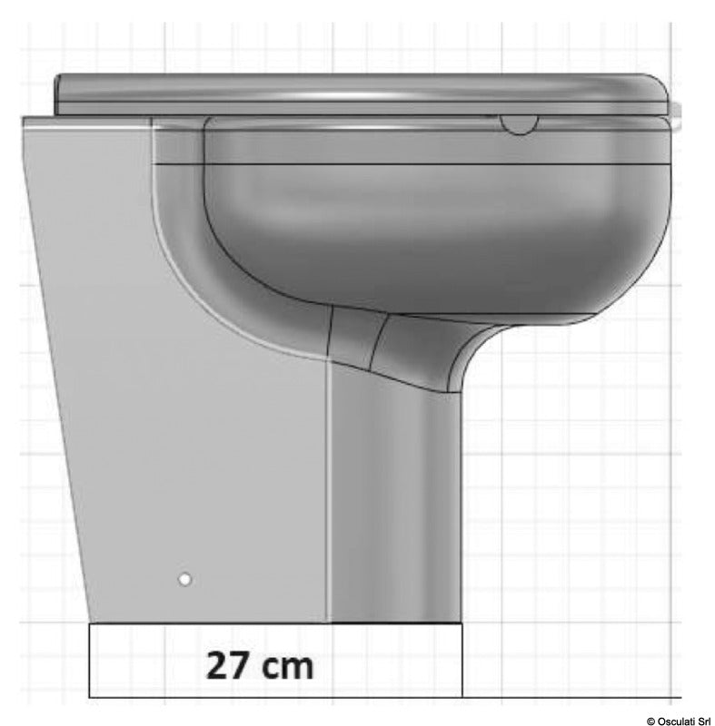 Silent Ultra Slim elektrisk bådtoilet 24 V