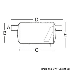 Osculati udstødningslyddæmper Ø 51 mm