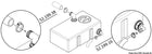 90° hose connection for rigid water tank – outlet or vent, Ø 16 mm