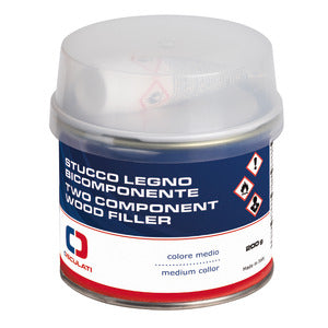 Tokomponent træspartelmasse, lyst træ, 150 ml, RAL 1014