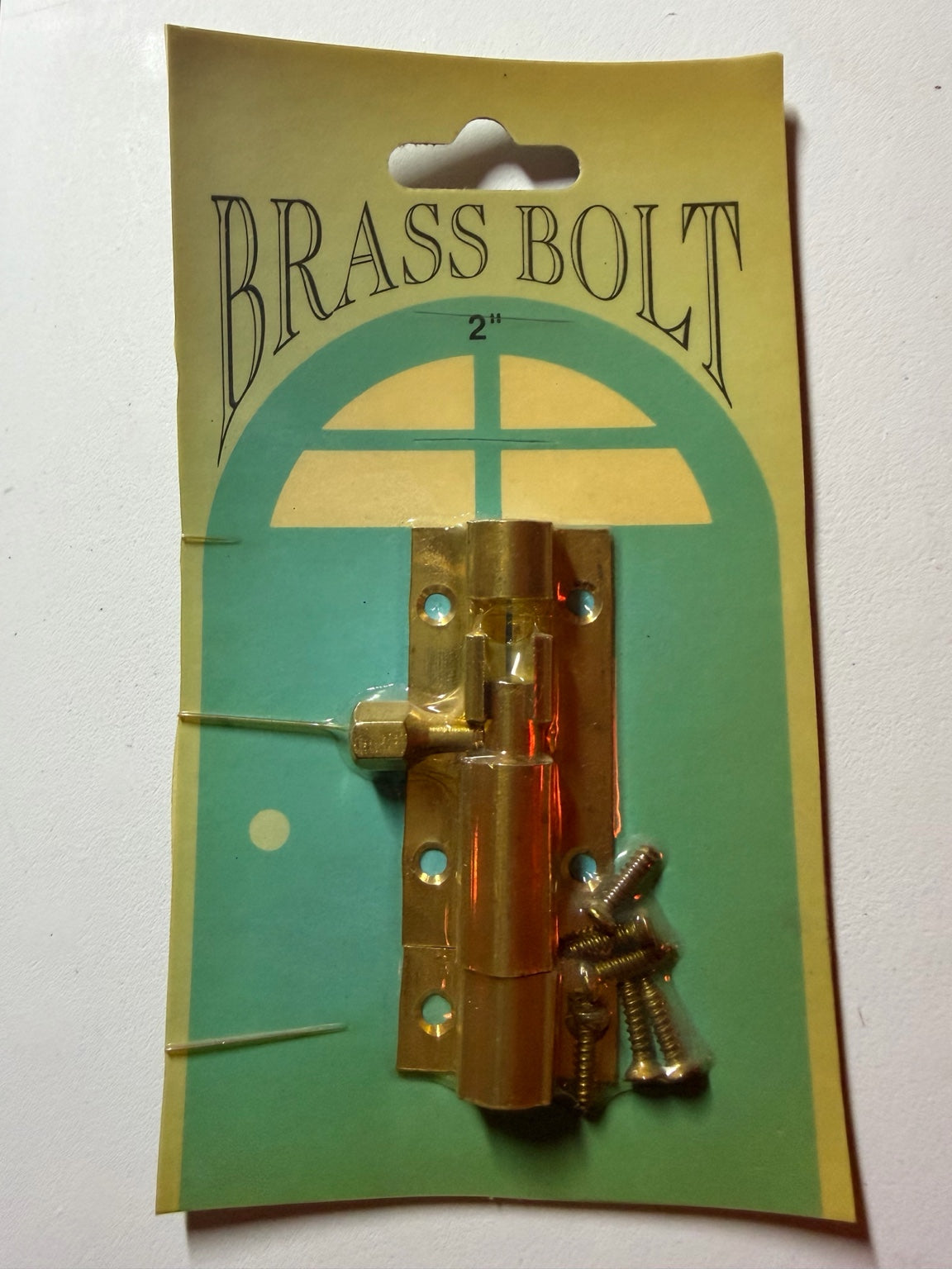 Messing Skudrigle / Bolt 2" – Med Monteringsskruer