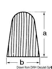ARC rælingsprofil i teak 28 × 20 mm, 200 cm