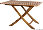 Sammenklappeligt teakbord med justerbar højde