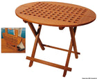 ARC sammenklappeligt teakbord, ovalt, 80 × 65 × 57 cm