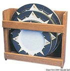 ARC tallerkenholder i teak til 12 tallerkener, 285 × 95 × 260 mm