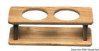ARC vægmonteret flaskeholder i teak til 2 flasker, 260 × 115 × 105 mm