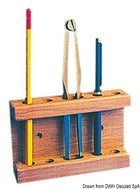 Teakholder til blyanter og passer 115 × 25 × 75 mm